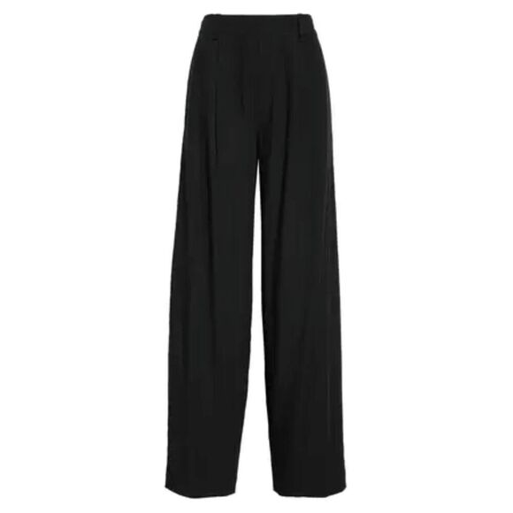 VINCE Women's Black Straight Leg Linen Blend Pull-On Pants Size M NEW MSRP $395 - Picture 3 of 7